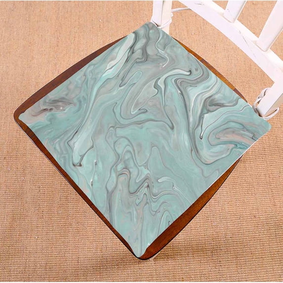 PKQWTM Green Marble Texture Design Chair Pads Chair Mat Seat Cushion Chair Cushion Floor Cushion Size 20x20 inches