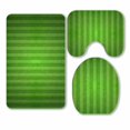 thumbnail image 1 of PKQWTM Green Soccer Field From Top View 3 Piece Bathroom Rugs Set Bath Rug Contour Mat and Toilet Lid Cover, 1 of 2