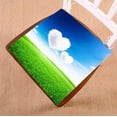 thumbnail image 1 of PKQWTM Green field under blue sky two heart shape Love Chair Pads Chair Mat Seat Cushion Chair Cushion Floor Cushion Size 20x20 inches, 1 of 1