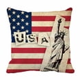 thumbnail image 1 of PKQWTM Grunge Flag USA United states America country monuments Bed Decor Pillow Cases Zippered Cushion Cover Size 18x18 Inches, 1 of 1