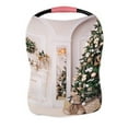 thumbnail image 1 of PKQWTM Hall Fireplace Arches Mirrors Christmas Wreath Tree Nursing Cover Baby Breastfeeding Infant Feeding Cover Baby Car Seat Cover, 1 of 2