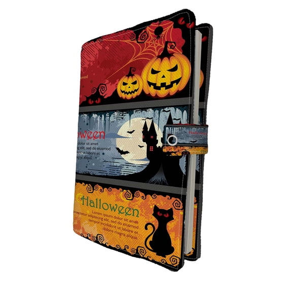 PKQWTM Halloween Book Cover Book Protector Book Sleeve Book Pouch Book Bag 6x9 inch