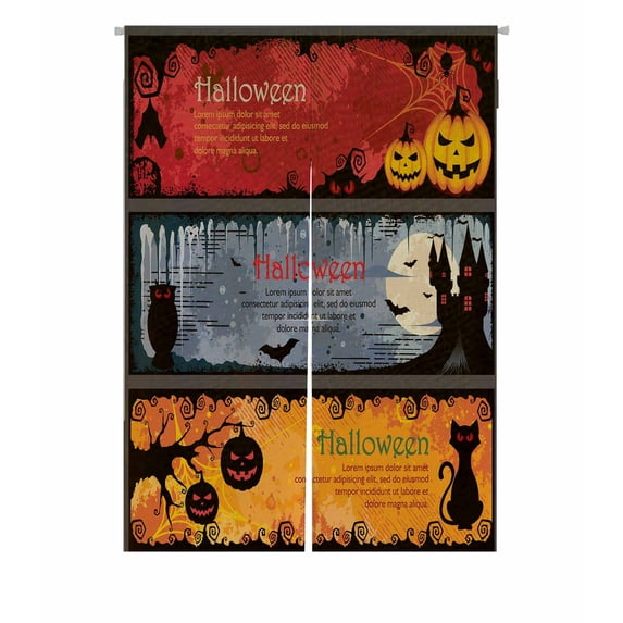 PKQWTM Halloween Door Curtain Window Cover Home Decor Hanging Curtain Size 85x120 CM