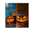 thumbnail image 1 of PKQWTM Halloween Pumpkin Head Jack Lantern Burning Candles Door Curtain Window Cover Home Decor Hanging Curtain Size 85x90 CM, 1 of 1