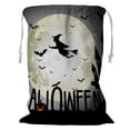 thumbnail image 1 of PKQWTM Halloween Witch Full Moon Storage Basket Laundry Bag with Drawstring Size 24x32 Inch, 1 of 3