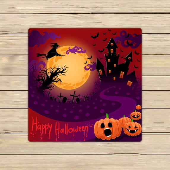 PKQWTM Halloween ghostly castle moonlight Microfiber Bath Towels Bathroom Body Shower Towel Size 13x13 Inches
