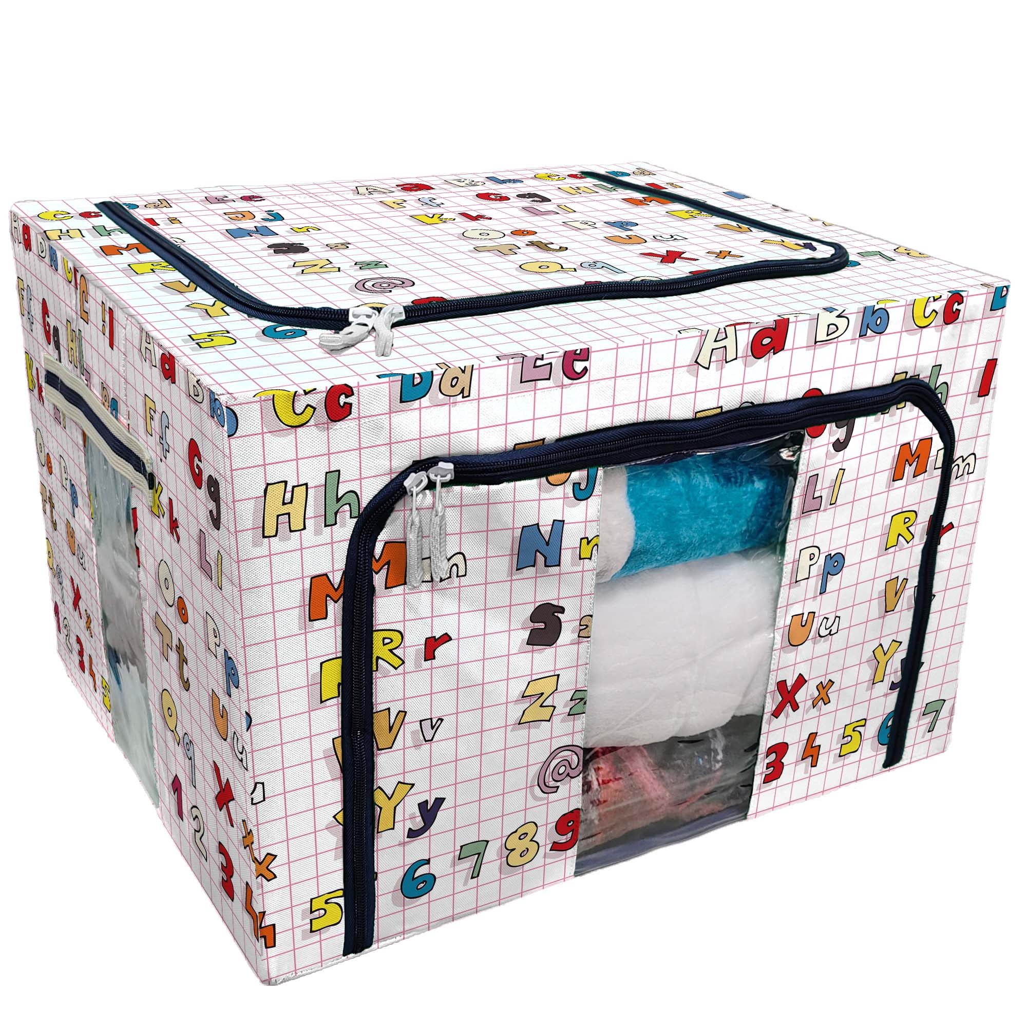 PKQWTM Hand Drawn Alphabet ABC with Shadows and Colors Storage Bag ...