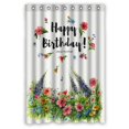 thumbnail image 1 of PKQWTM Happy Birthday Grand Mother Flower Lawn Lettering In Flower Frame WaterProof Polyester Fabric Shower Curtain Size 48x72 Inches, 1 of 1