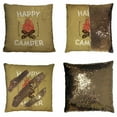 thumbnail image 1 of PKQWTM Happy Camper Campfire Reversible Mermaid Cushion Cover Home Decor Sequin Pillow Case Size 20x20 inches, 1 of 2