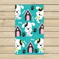 thumbnail image 1 of PKQWTM Happy Dog Paw Print And Bone Microfiber Bath Towels Bathroom Body Shower Towel Size 16x28 Inches, 1 of 1