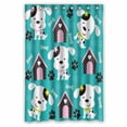thumbnail image 1 of PKQWTM Happy Dog Paw Print And Bone WaterProof Polyester Fabric Shower Curtain Size 48x72 Inches, 1 of 1
