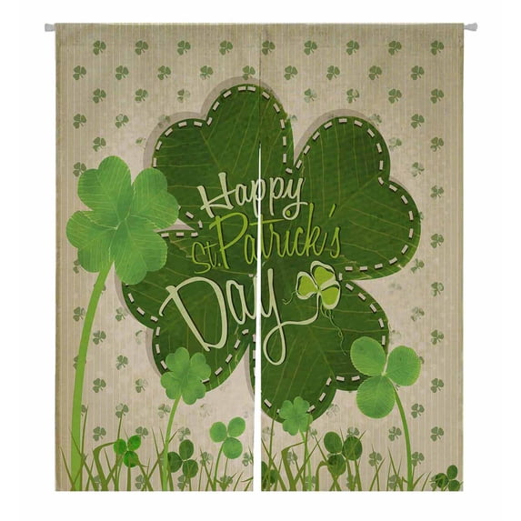 PKQWTM Happy Door Curtain Window Cover Home Decor Hanging Curtain Size 105x120 CM