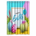 thumbnail image 1 of PKQWTM Happy Easter Egg Rabbit Ears And Flower WaterProof Polyester Fabric Shower Curtain Size 48x72 Inches, 1 of 1