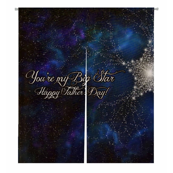PKQWTM Happy Father's Day Door Curtain Window Cover Home Decor Hanging Curtain Size 105x120 CM