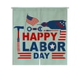 thumbnail image 1 of PKQWTM Happy Labor Day Door Curtain Window Cover Home Decor Hanging Curtain Size 85x90 CM, 1 of 1