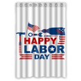 thumbnail image 1 of PKQWTM Happy Labor Day WaterProof Polyester Fabric Shower Curtain Size 48x72 Inches, 1 of 1