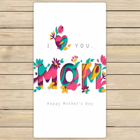 PKQWTM Happy Mothers Day Microfiber Bath Towels Bathroom Body Shower Towel Size 30x56 Inches