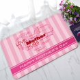 thumbnail image 1 of PKQWTM Happy Mothers Day Word Cloud Heart Shape Pink Stripes Home Decor Floor Mat Area Rug Doormat Size 18x30 Inches, 1 of 1
