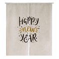 thumbnail image 1 of PKQWTM Happy New Year Shine Letters Black Gold Door Curtain Window Cover Home Decor Hanging Curtain Size 105x120 CM, 1 of 1
