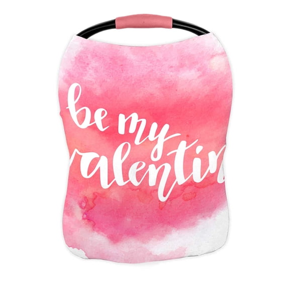 PKQWTM Happy Valentines Day Nursing Cover Baby Breastfeeding Infant Feeding Cover Baby Car Seat Cover
