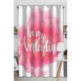 thumbnail image 1 of PKQWTM Happy Valentines Day Practical heat insulation Shading Window Curtain Size 52(W) x 84(H) inches (One Piece), 1 of 1