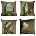 thumbnail image 1 of PKQWTM Happy holiday Easter egg Reversible Mermaid Cushion Cover Home Decor Sequin Pillow Case Size 16x16 inches, 1 of 2