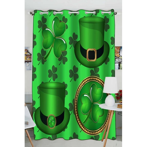 PKQWTM Hat Plant Practical heat insulation Shading Window Curtain Size 52(W)x84(H) inches(One Piece)