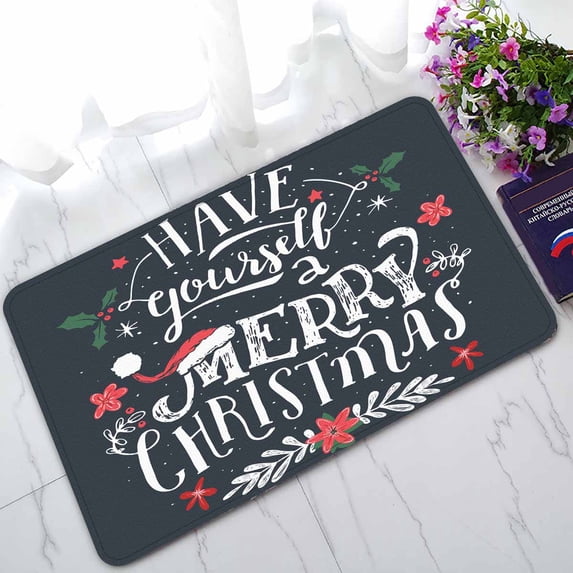 PKQWTM Have yourself a Merry Christmas Home Decor Floor Mat Area Rug Doormat Size 18x30 Inches