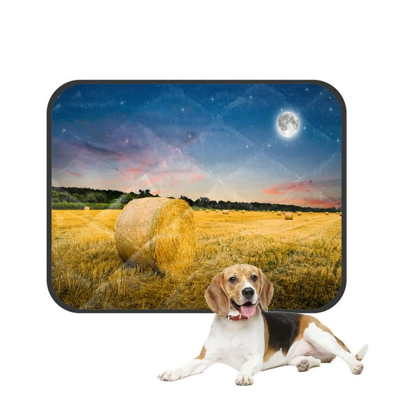 PKQWTM Hay Bales Night Pet Dog Cat Bed Pee Pads Mat Cushion Potty Dogsblankets Crate Bed Kennel 20x24 inch