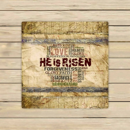 PKQWTM He Is Risen Religious quot Microfiber Bath Towels Bathroom Body Shower Towel Size 13x13 Inches