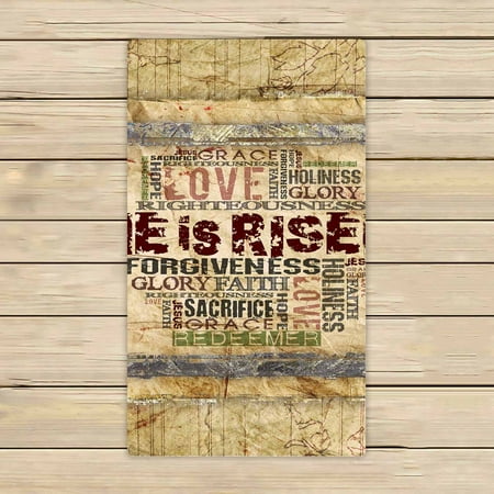 PKQWTM He Is Risen Religious quot Microfiber Bath Towels Bathroom Body Shower Towel Size 16x28 Inches