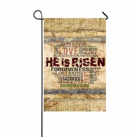 PKQWTM He Is Risen Religious quot Yard Decor Home Garden Flag Size 12x18 Inches
