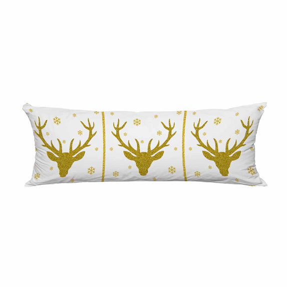PKQWTM Head Of Deer With Big Horns Long Body Pillow Case Cover Pillow Cushion Size 20x60 Inches