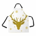 thumbnail image 1 of PKQWTM Head Of Deer With Big Horns Unisex Adjustable Bib Apron with Pockets for Commercial Restaurant and Home Kitchen Use, 1 of 2