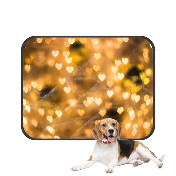PKQWTM Heart bokeh Love Valentine day Pet Dog Cat Bed Pee Pads Mat Cushion Potty Dogs Blankets Crate Bed Kennel 25x30 inch