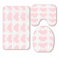 thumbnail image 1 of PKQWTM Hearts Pastel Pink Dots Texture 3 Piece Bathroom Rugs Set Bath Rug Contour Mat and Toilet Lid Cover, 1 of 2