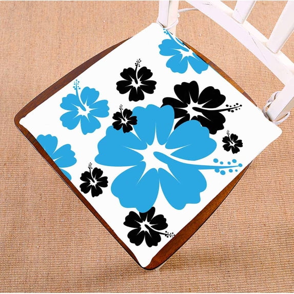 PKQWTM Hibiscus flower Chair Pads Chair Mat Seat Cushion Chair Cushion Floor Cushion Size 18x18 inches