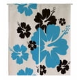 thumbnail image 1 of PKQWTM Hibiscus flower Door Curtain Window Cover Home Decor Hanging Curtain Size 105x120 CM, 1 of 1