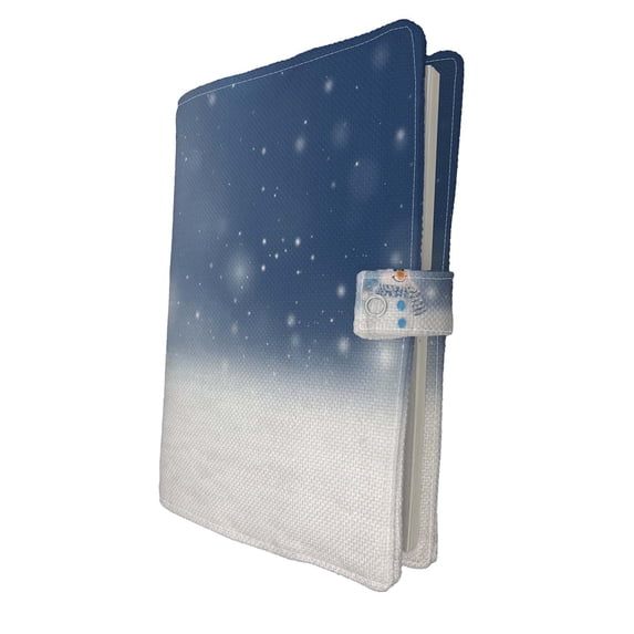 PKQWTM Holiday Winter Cute Cheerful Snowman Snow Book Cover Book Protector Book Sleeve Book Pouch Book Bag 6x9 inch
