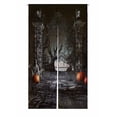thumbnail image 1 of PKQWTM Horror scenery zombie pumpkins old garden gate Door Curtain Window Cover Home Decor Hanging Curtain Size 85x150 CM, 1 of 1
