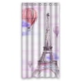 thumbnail image 1 of PKQWTM Hot Air Balloon Paris Eiffel Tower WaterProof Polyester Fabric Shower Curtain Size 36x72 Inches, 1 of 1