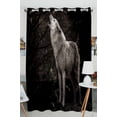 thumbnail image 1 of PKQWTM Howling Wolf In The Dark Practical heat insulation Shading Window Curtain Size 52(W)x84(H) inches(One Piece), 1 of 1