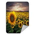 thumbnail image 1 of PKQWTM Huge Field Sunflowers During Sunset Blanket Crystal Velvet Throw Bed Blanket 58x80 inches, 1 of 1