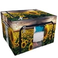 thumbnail image 1 of PKQWTM Huge Field Sunflowers During Sunset Storage Bag Clear Window Storage Bins Boxes Large Capacity Foldable Stackable Organizer With Steel Metal Frame For Bedding,Clothes,Closets, Bedrooms, 1 of 3