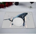 thumbnail image 1 of PKQWTM Humpback whale Underwater fauna Kitchen Dining Table Mats Placemats Size 12x18 Inches, Set of 2 Pieces, 1 of 2