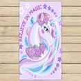 thumbnail image 1 of PKQWTM I Believe In Magic A Beautiful Unicorn With Roses Microfiber Bath Towels Bathroom Body Shower Towel Size 30x56 Inches, 1 of 1