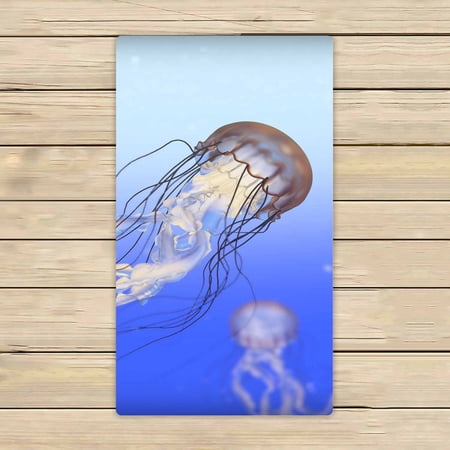 PKQWTM Jellyfish floating in the sea Microfiber Bath Towels Bathroom Body Shower Towel Size 16x28 Inches