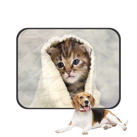 PKQWTM Kitten Closed In Towel Warm Sleepy Small White Pet Dog Cat Bed Pee Pads Mat Cushion Potty Dogs Blankets Crate Bed Kennel 14x18 inch