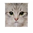 thumbnail image 1 of PKQWTM Kitten With Big Green Eyes Door Curtain Window Cover Home Decor Hanging Curtain Size 85x90 CM, 1 of 1