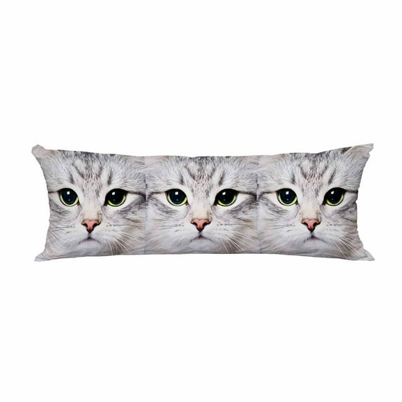 PKQWTM Kitten With Big Green Eyes Long Body Pillow Case Cover Pillow Cushion Size 20x60 Inches